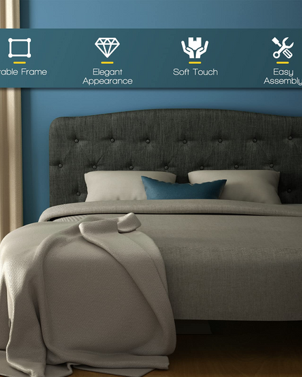 Giantex Upholstered Headboard, Button Tufted Headboard