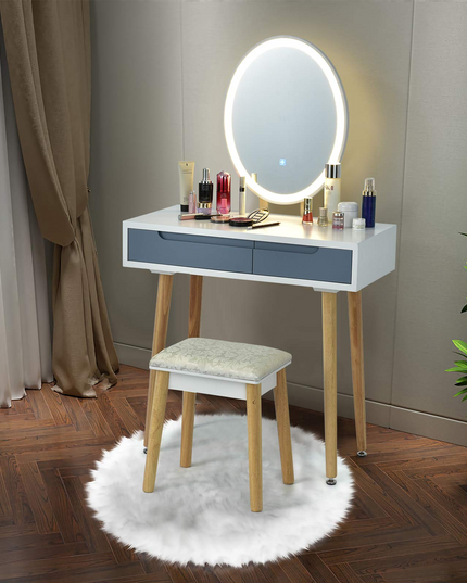 CHARMAID Vanity Set with Lighted Mirror - Giantexus