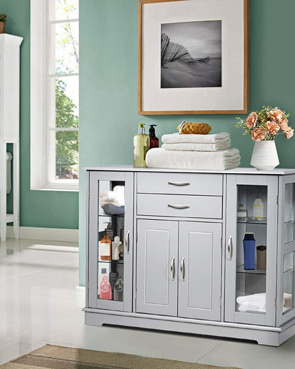 Giantex Sideboard Buffet Server Storage Cabinet W/ 2 Drawers