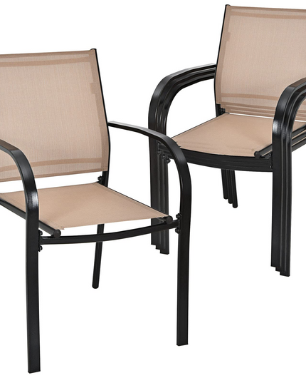 Comfortable 2 Pack Bistro Chairs for Porch Garden Backyard Poolside