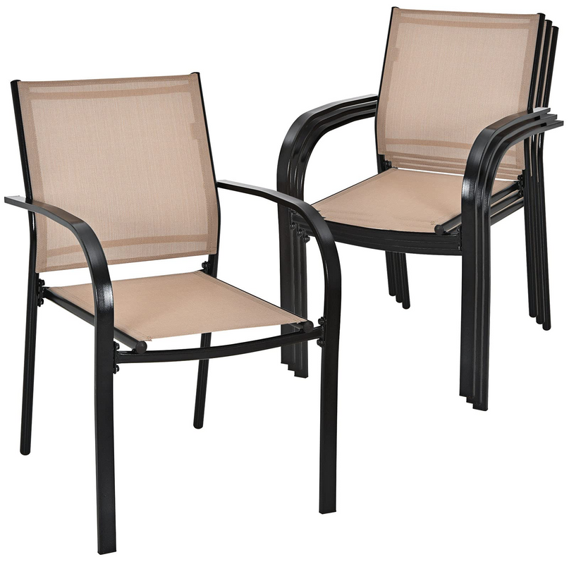 Comfortable 2 Pack Bistro Chairs for Porch Garden Backyard Poolside