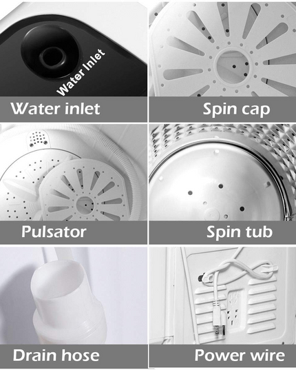Portable Twin Tub Mini Clothes Washer Machine for Apartment