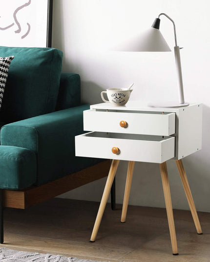Giantex Nightstand W/2 Drawers for Bedroom