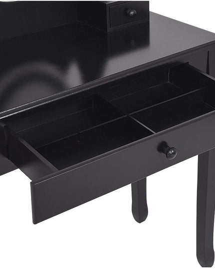 Giantex Vanity Set with Oval Mirror and Cushioned Stool