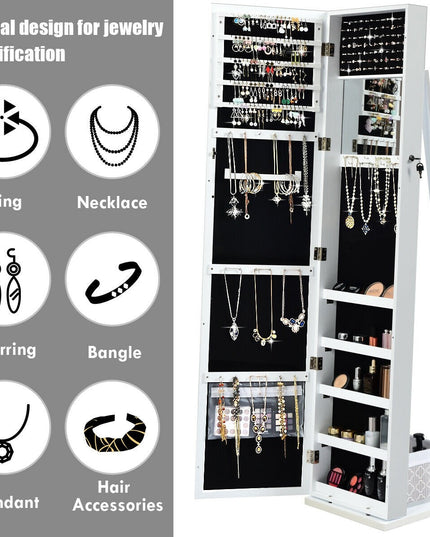 CHARMAID | Standing Jewelry Armoire - Giantexus