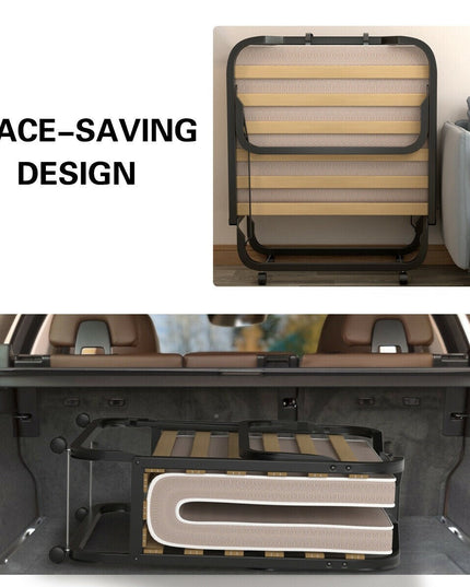 Rollaway Folding Bed with 4 Inch Mattress