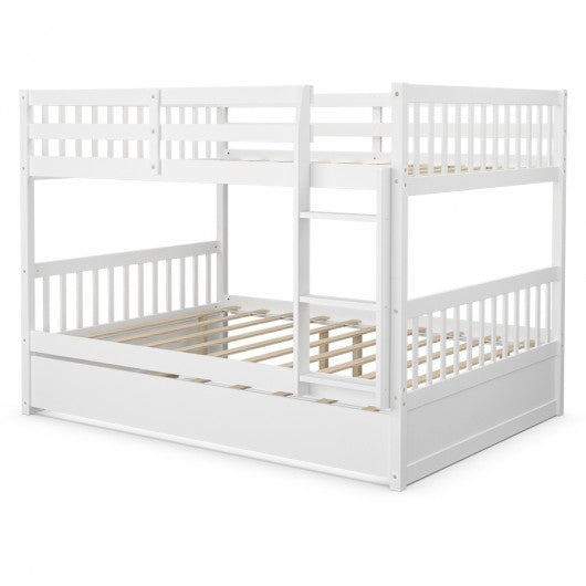 Giantex Full Over Full Bunk Bed with Trundle for Adults Kids Teens