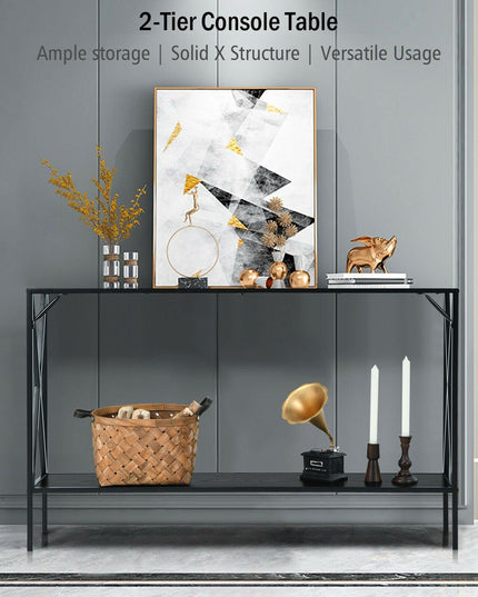 2-Tier 47.5 Inch Hallway Table for Entryway - Giantexus