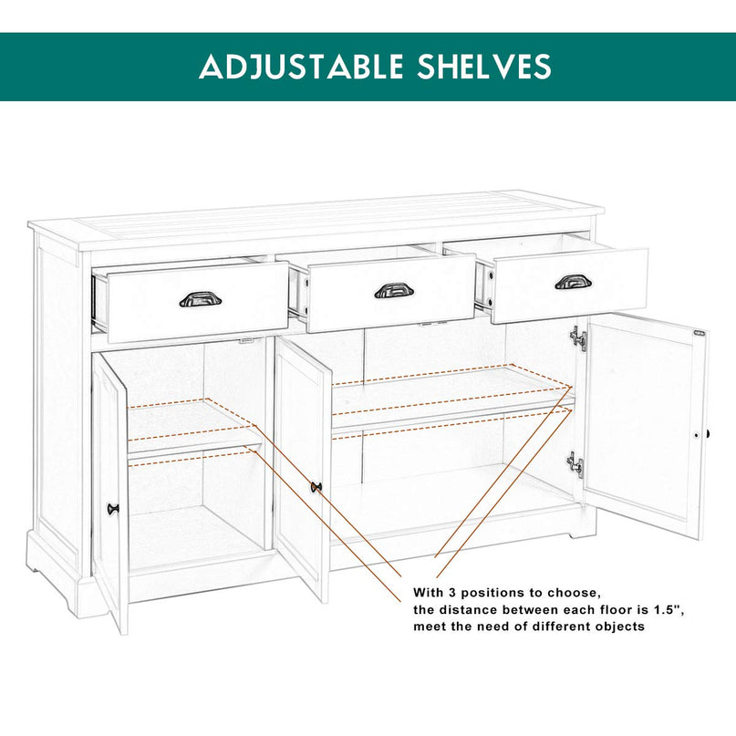 Giantex Sideboard Buffet Server Storage Cabinet Console Table