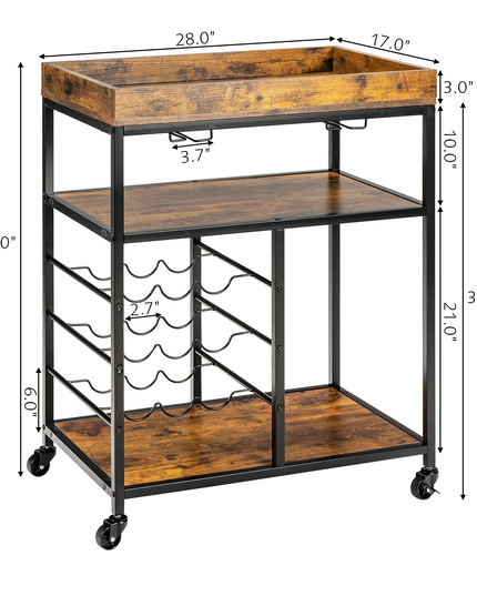 Giantex Island Cart, Rolling Kitchen Trolley