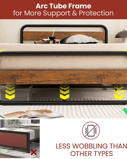 Full Size Metal Bed Frame, Platform Bed - Giantex