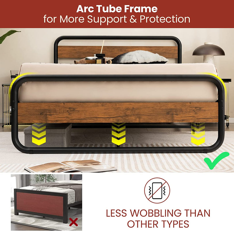 Full Size Metal Bed Frame, Platform Bed - Giantex