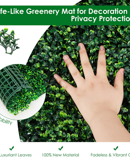 Giantex 12PCS 20x20inch Artificial Boxwood Panels
