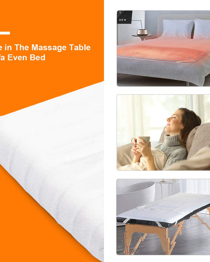 Giantex Spa Table Heating Pad with Digital Timer and Five Heat Settings, Auto Overheat Protection, Portable Electric Table Warmers