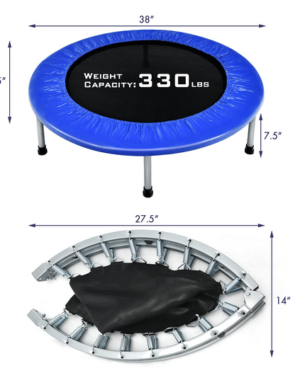Portable Recreational Fitness Trampoline for Adults Kids