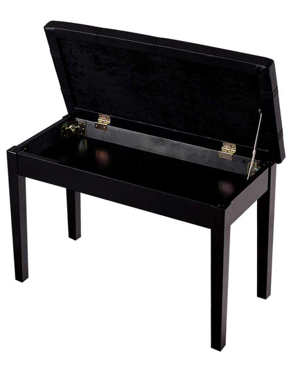 Giantex Wooden Duet Piano Bench with Padded Cushion and Music Storage