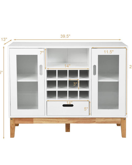 Giantex Buffet Sideboard, Wood Kitchen Server, Storage Cupboard