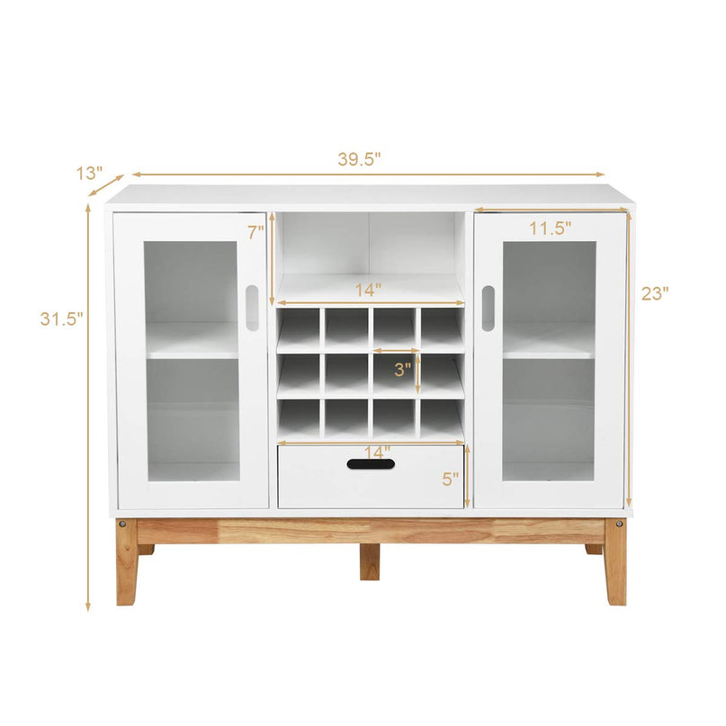 Giantex Buffet Sideboard, Wood Kitchen Server, Storage Cupboard
