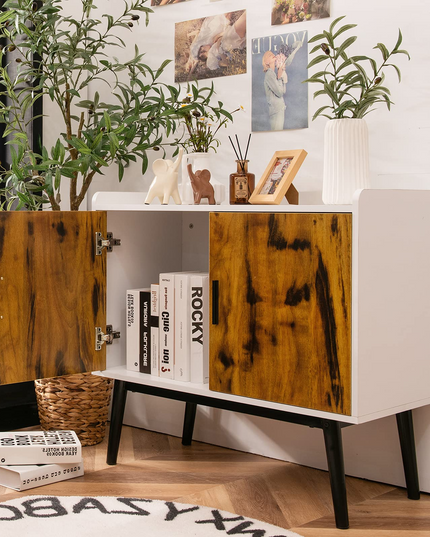 Giantex Floor Storage Cabinet Buffets Sideboard Vintage Accent Cabinet
