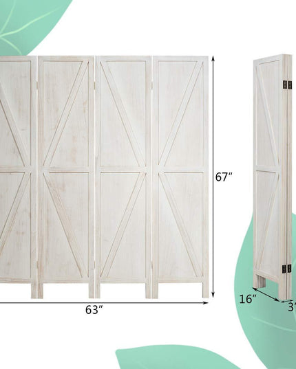 Copy of Giantex 4 Panel Folding Screen, 5.6 Ft Screen Room Divider - Giantexus