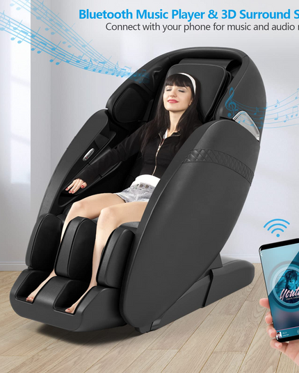Giantex SL Track Massage Recliner Zero Gravity W/Negative Ion Generator