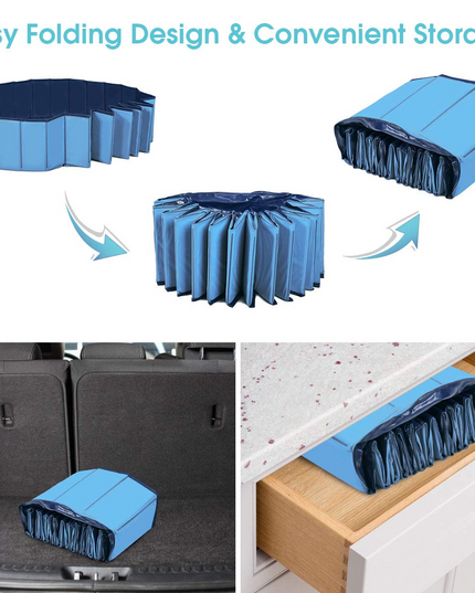 Giantex Foldable Pet Swimming Pool Dog Bath Pool with Anti-Slip Bottom