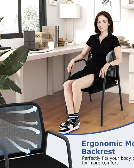 Giantex Office Guest Chair, Waiting Room Chairs with Mesh Back