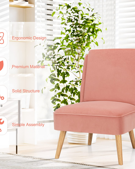 Giantex Comfy Single Sofa Chair w/Rubber Wood Legs