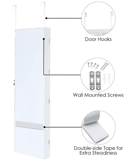 Giantex 15 LEDs Mirror Jewelry Armoire