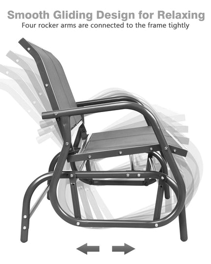 Giantex Swing Glider Chair 48 Inch with Spacious Space