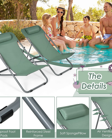 Giantex Beach Chair for Adults Camping Chair Set