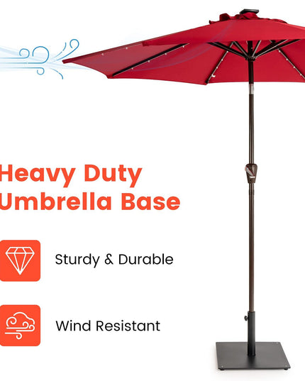 Giantex Square Umbrella Base, Steel Heavy Duty Patio Market Umbrella Stand (20/25 Inch) - Giantexus