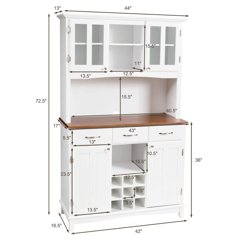 Giantex Buffet Hutch Cabinet, Kitchen Hutch Sideboard