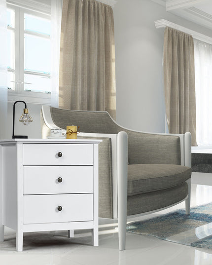 Giantex Nightstand with Drawers Solid Structure Side Table for Storage Bedroom
