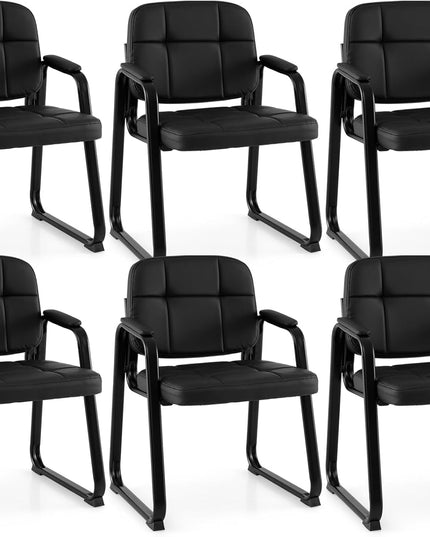 Chaises d'accueil Giantex pour salle d'attente avec accoudoirs rembourrés