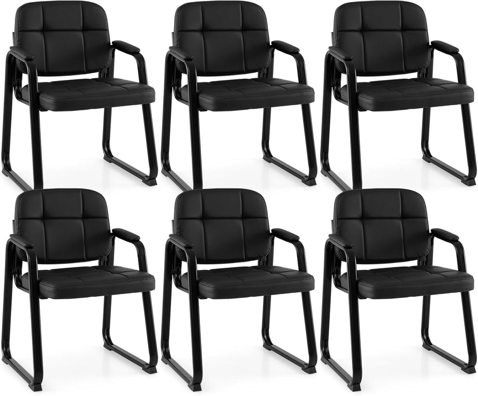 Chaises d'accueil Giantex pour salle d'attente avec accoudoirs rembourrés