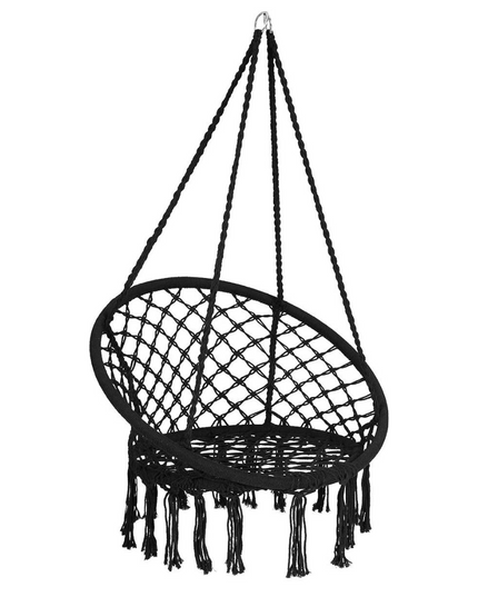 Hanging Hammock Chair, Macrame Hanging Chair 330 Pounds Capacity