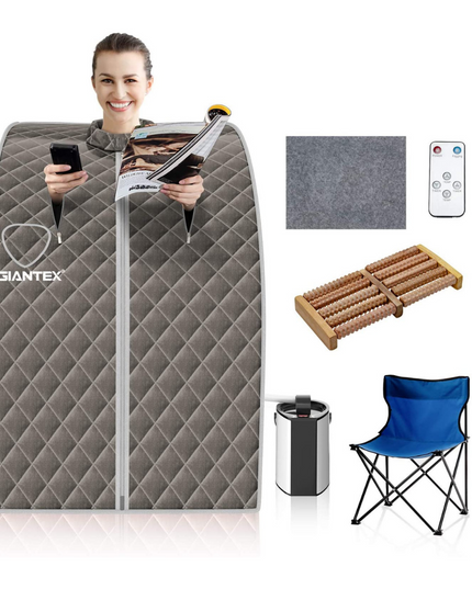 Giantex Portable Sauna 3L Personal Therapeutic Sauna Temperature & Timer Adjustable