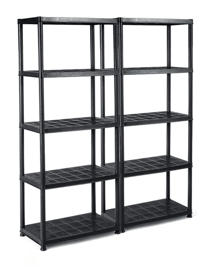 2 Pieces 5-Tier Ventilated Shelving Storage Rack - Giantexus
