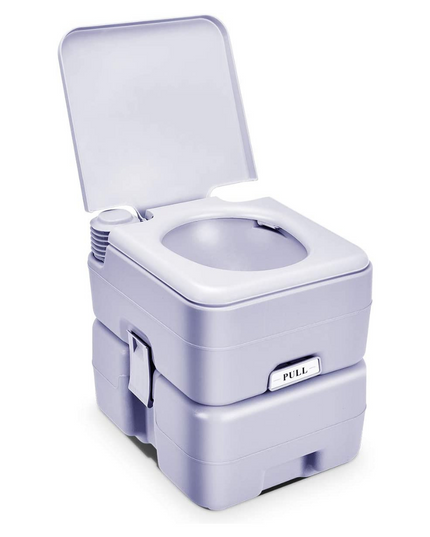 Giantex Portable Toilet 5 Gallon with Waste Tank, Built-in Rotating Spout