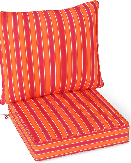 Giantex Patio Cushion Set with Pillow, Deep Seat and Back Cushion