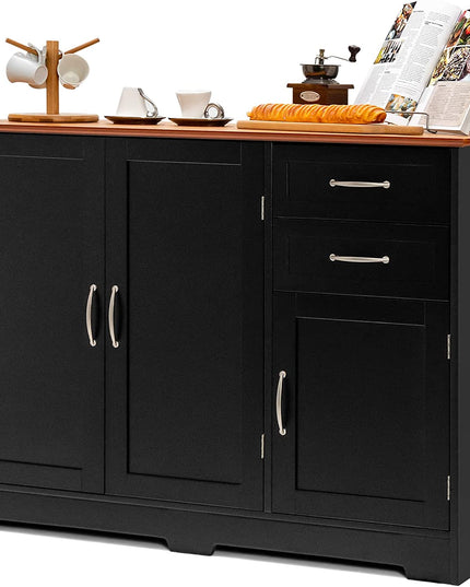 Giantex Buffet Server Sideboard Storage Cabinet Console Table Utensils Organizer