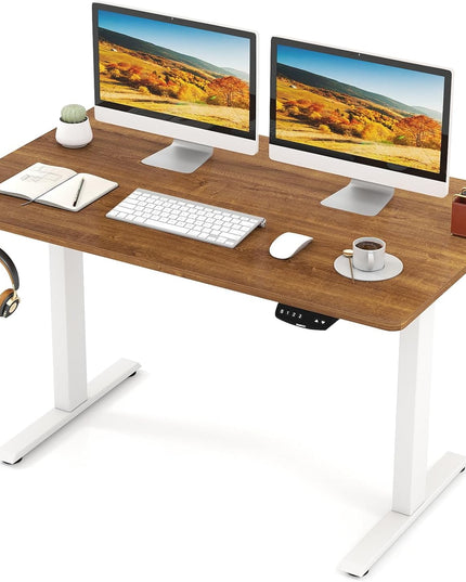 Bureau debout électrique Giantex 48" x 30" à double moteur et hauteur réglable pour le bureau à domicile