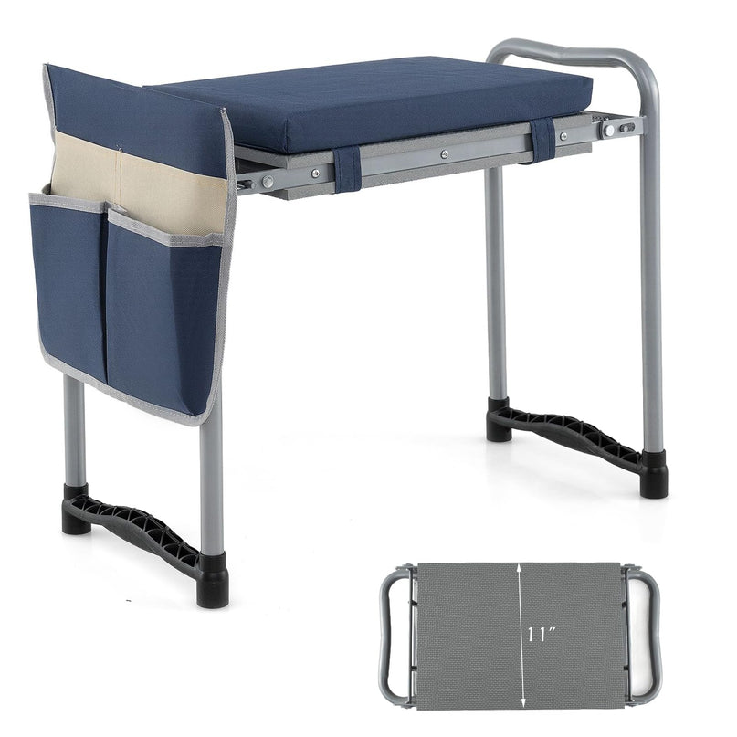 GIANTEX 11-Inch Wide Garden Kneeler and Seat | Foldable 2-in-1 Gardening Bench