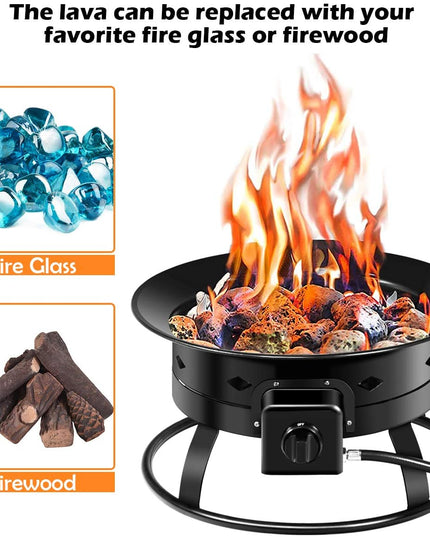 Firebowl Outdoor Portable Propane Gas Fire Pit
