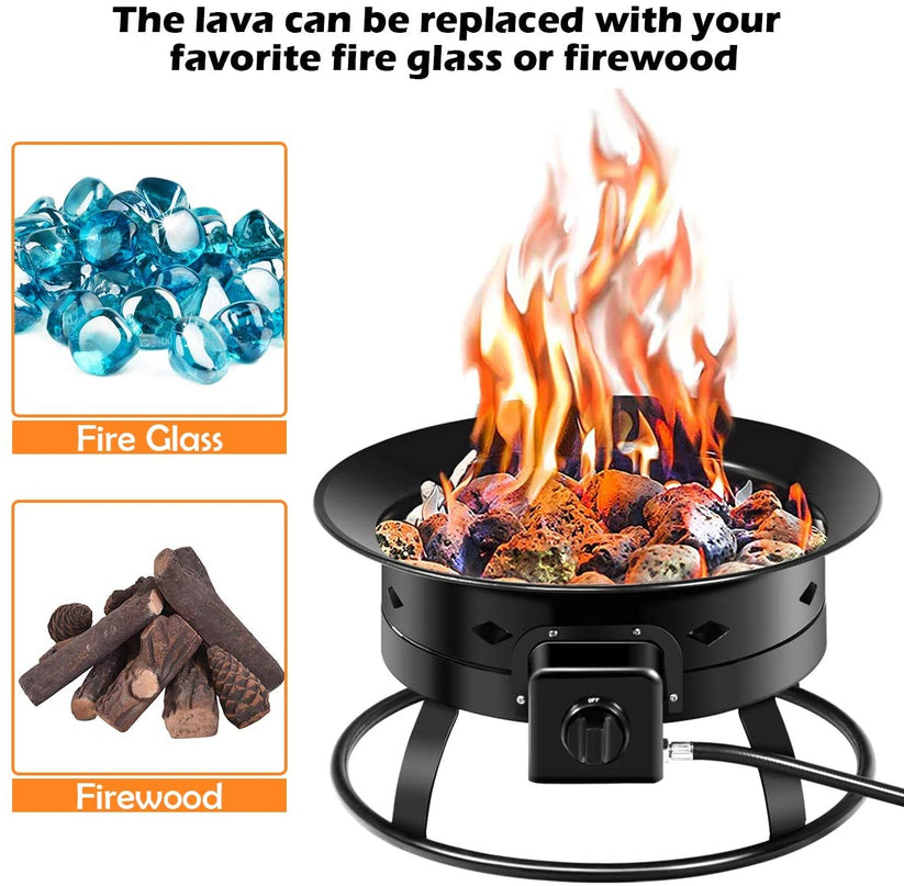 Firebowl Outdoor Portable Propane Gas Fire Pit