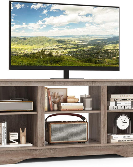 Giantex 58" TV Stand for Living Room 65" TV - Fireplace TV Cabinet for 18" Electric Fireplace (Not Included)