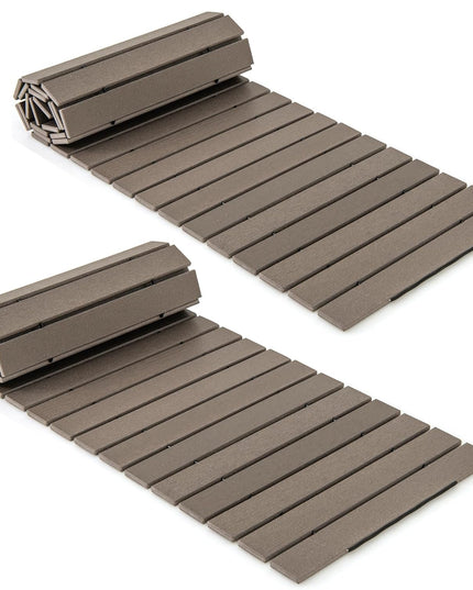 Giantex 8 FT Chemin de jardin, Passage extérieur étanche en HDPE avec surface antidérapante