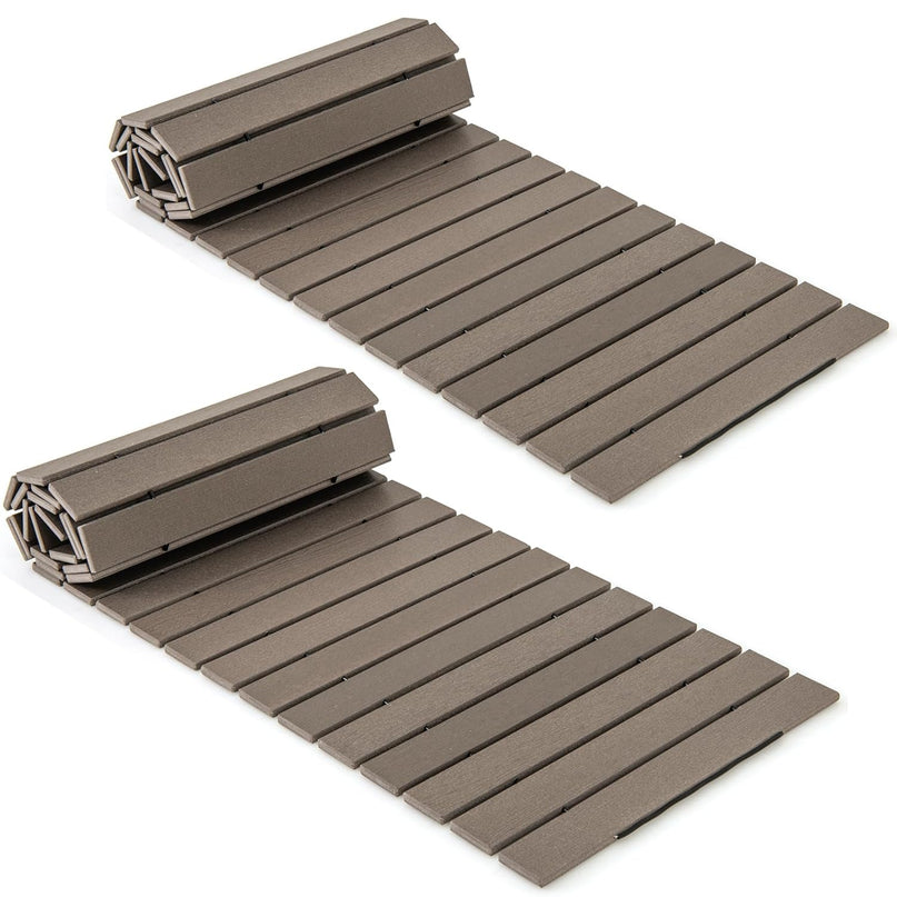 Giantex 8 FT Chemin de jardin, Passage extérieur étanche en HDPE avec surface antidérapante