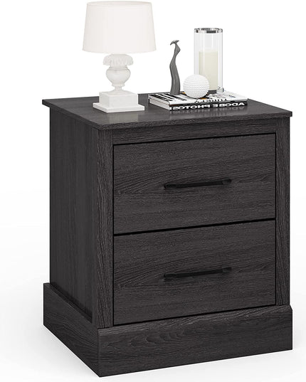 Giantex Wood Bedside Table with 2 Storage Drawers